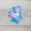 Sticker lapin hortensia