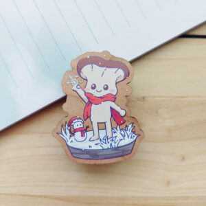 Pins bois hiver Champi le champignon