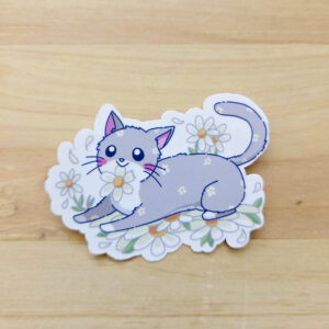 Sticker chat marguerite