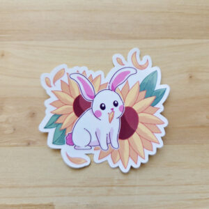 Sticker lapin tournesol